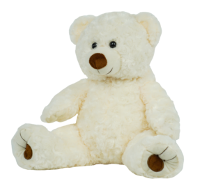 Eco Friendly 16" White Bear with Twist Fur